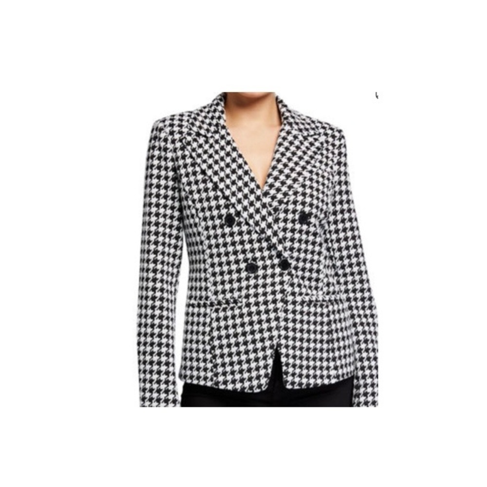 Bagatelle‎ Collection Double Breasted Houndstooth Blazer